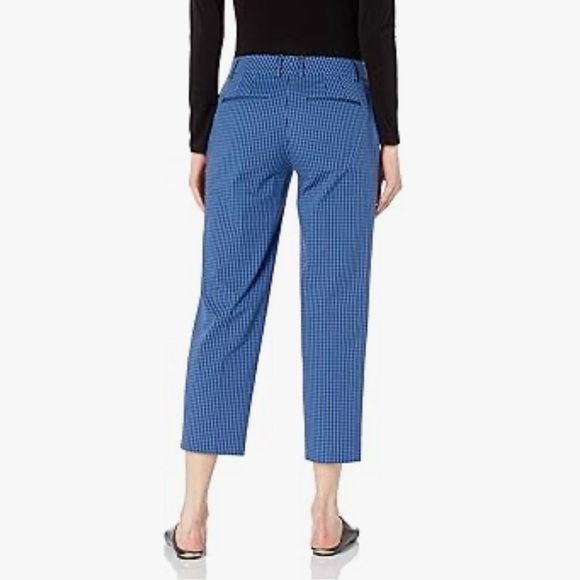CLUB MONACO PREPPY BLUE/BLACK CROPPED CHECKERED MATIE PANTS SIZE 12 - Picture 5 of 13